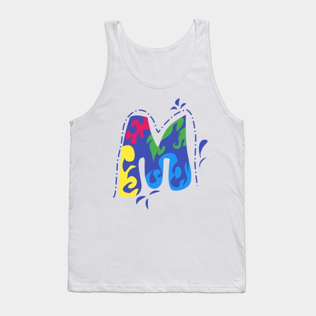 Letter M Tank Top by Fadmel